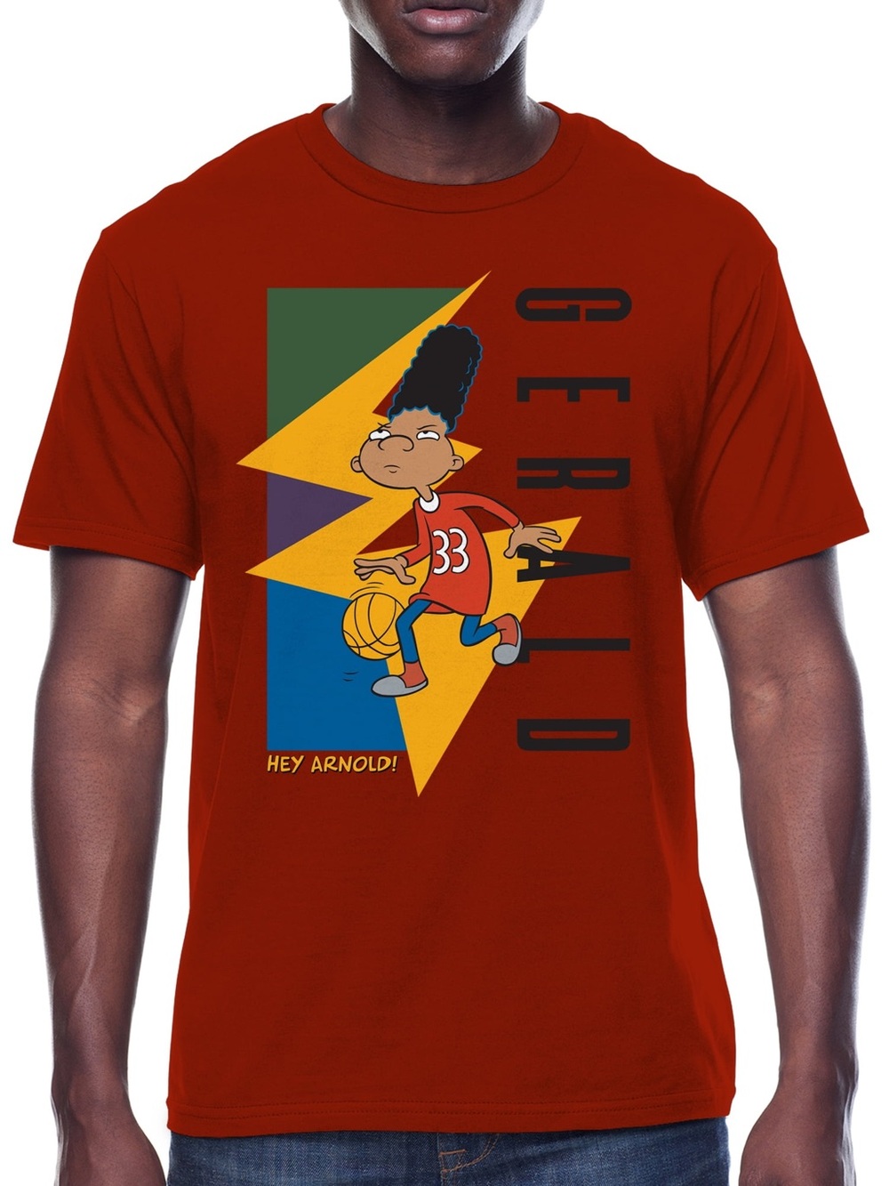 Nickelodeon Red Graphic Tee with Green and Yellow Accent